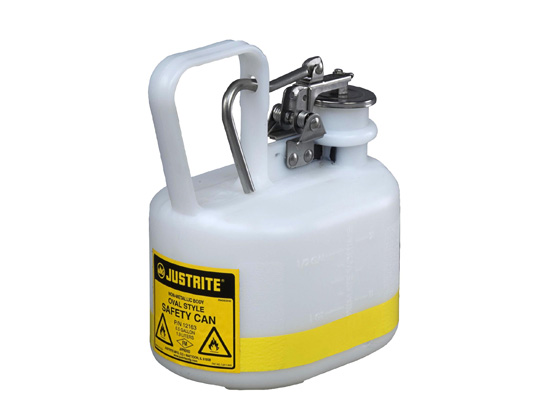 Oval Safety Can for flammables, S/S hardware, flame arr