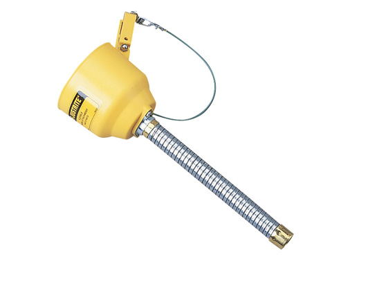 Funnel, Bolt-on, with galvanized hose for Nonmetallic T