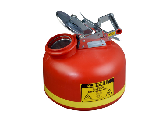 Safety Can for Liquid Disposal, S/S hardware, 2 gallon 