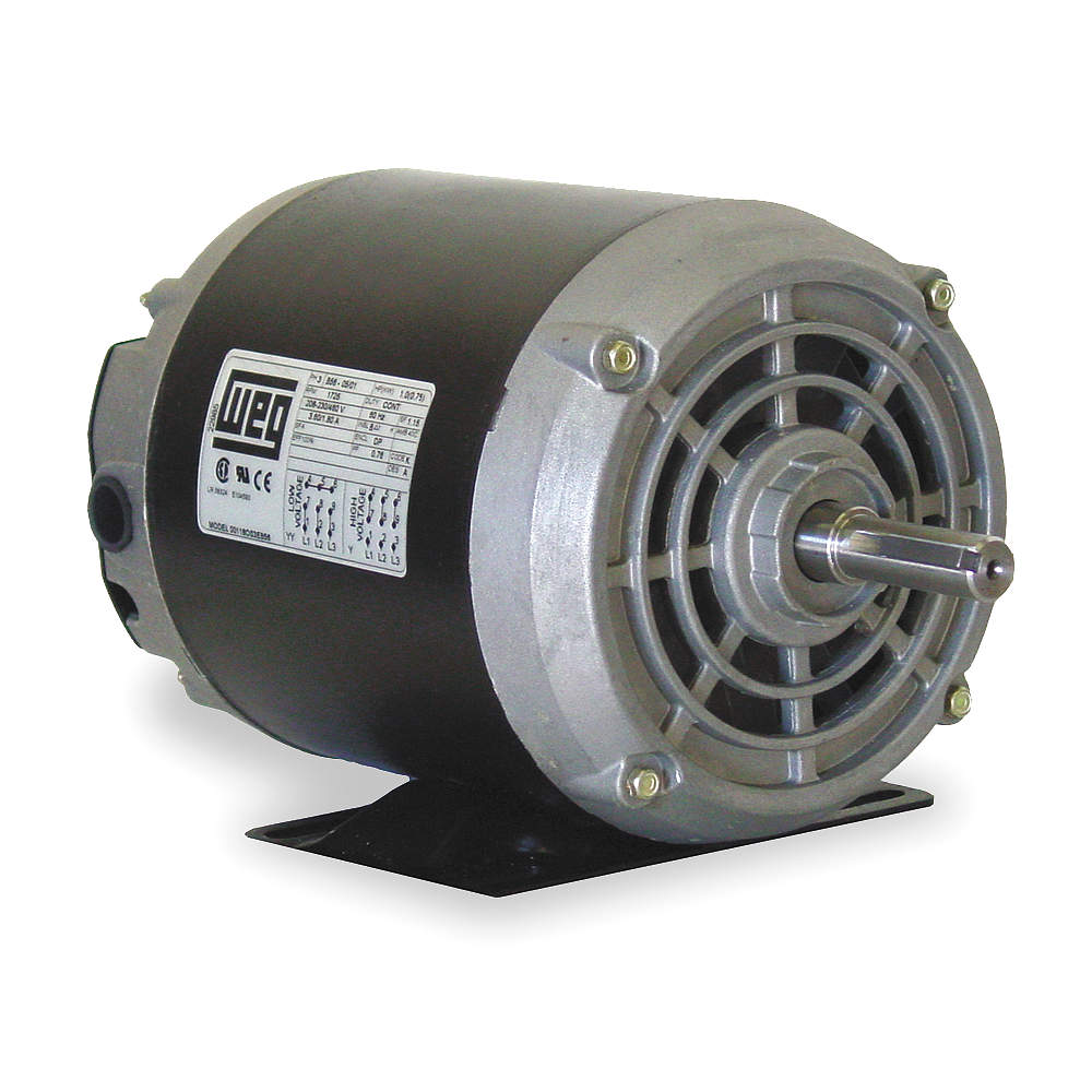 1/2 HP General Purpose Motor,3-Phase,3480 Nameplate RPM