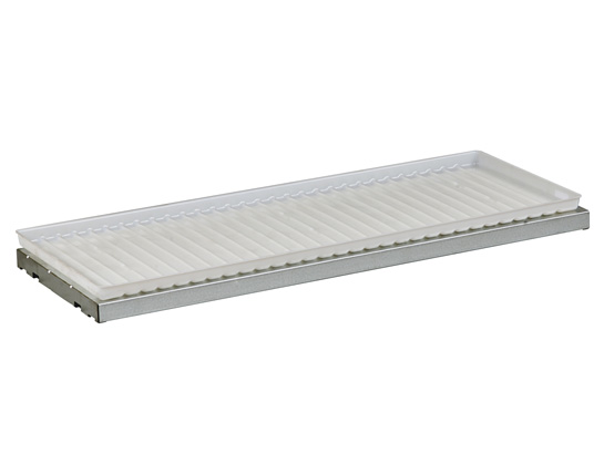 SpillSlope Steel Shelf with polyethylene Tray for 17/30