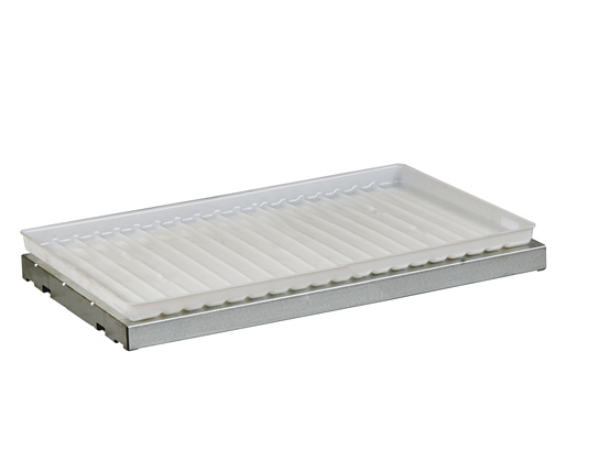 SpillSlope Steel Shelf with poly Tray for 12/15 - GAL