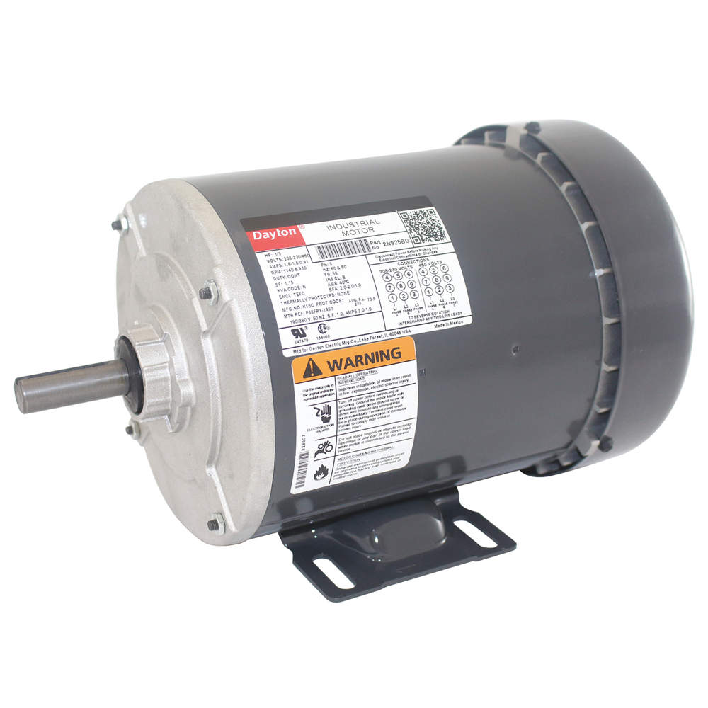 1/3 HP General Purpose Motor, 3-Phase, 1140/950 Namepla