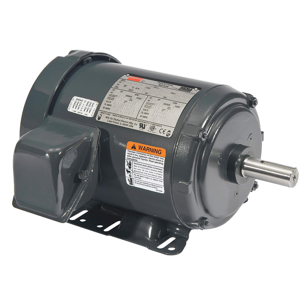 1-1/2 HP General Purpose Motor, 3-Phase, 1755 Nameplate