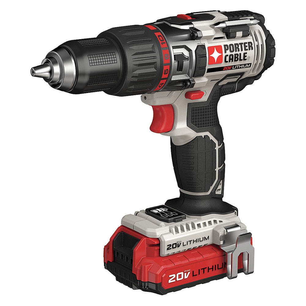 1/2" Cordless Hammer Drill Kit, 20.0 Voltage, Battery I