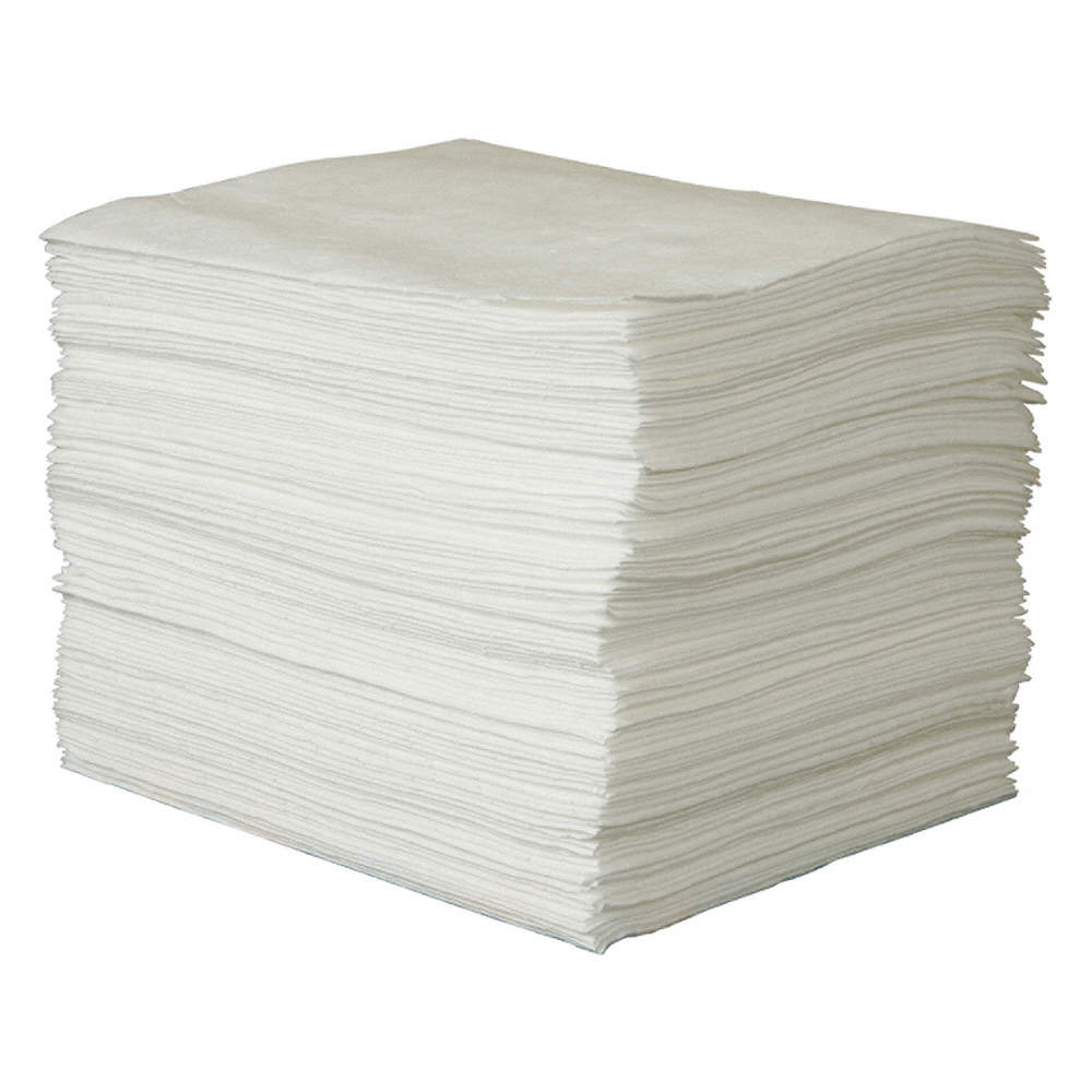 19" Absorbent Pad, Fluids Absorbed: Oil-Based Liquids, 