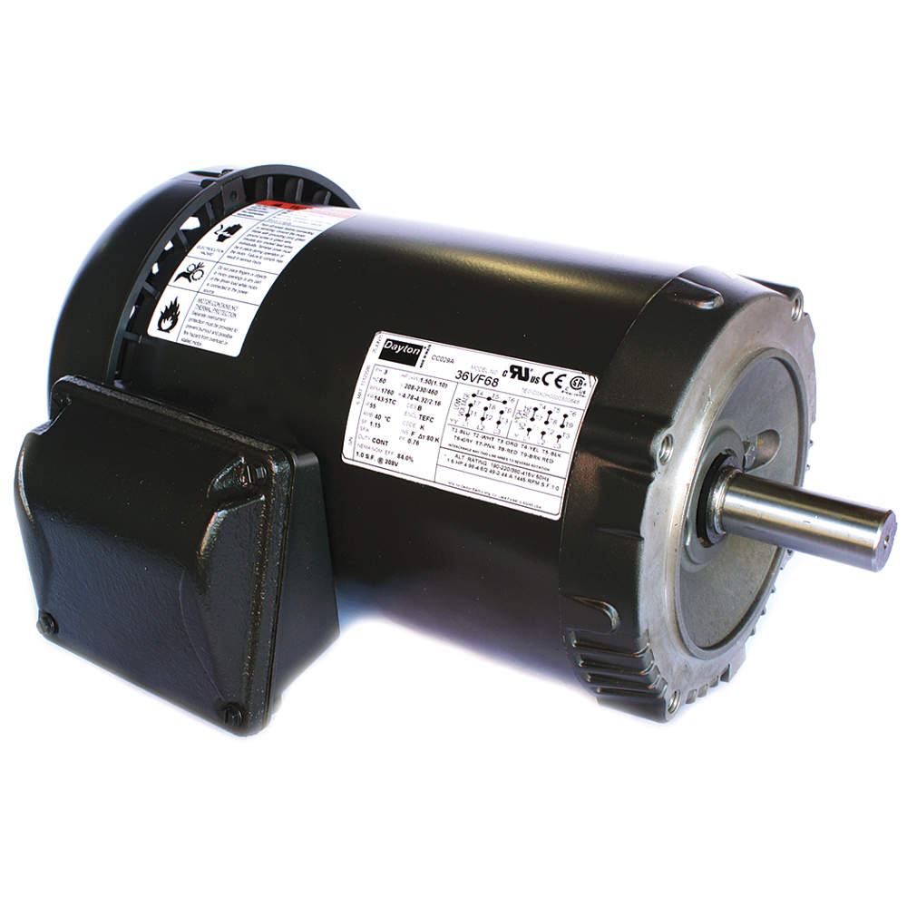 3/4 HP General Purpose Motor,3-Phase,1135 Nameplate RPM