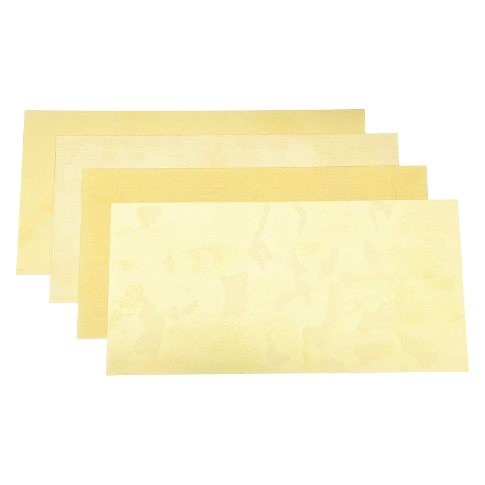 Brass Shim Stock Sheet Assortment, 260 Grade, Thickness