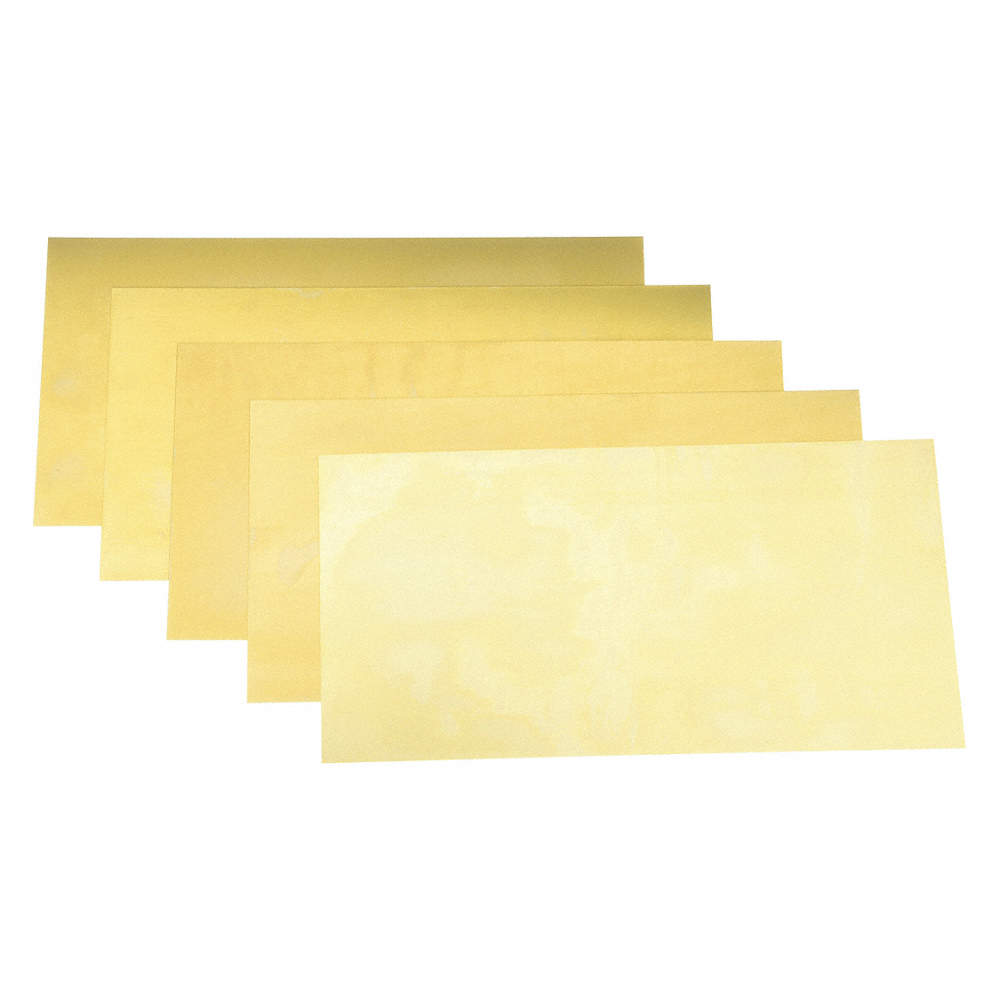 Brass Shim Stock Sheet Assortment, 260 Grade, Thickness