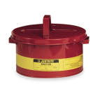 Galvanized Steel Bench Can, 2 gal. Capacity, 9-3/4" Das