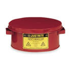 Galvanized Steel Bench Can, 1 gal. Capacity, 7-1/2" Das