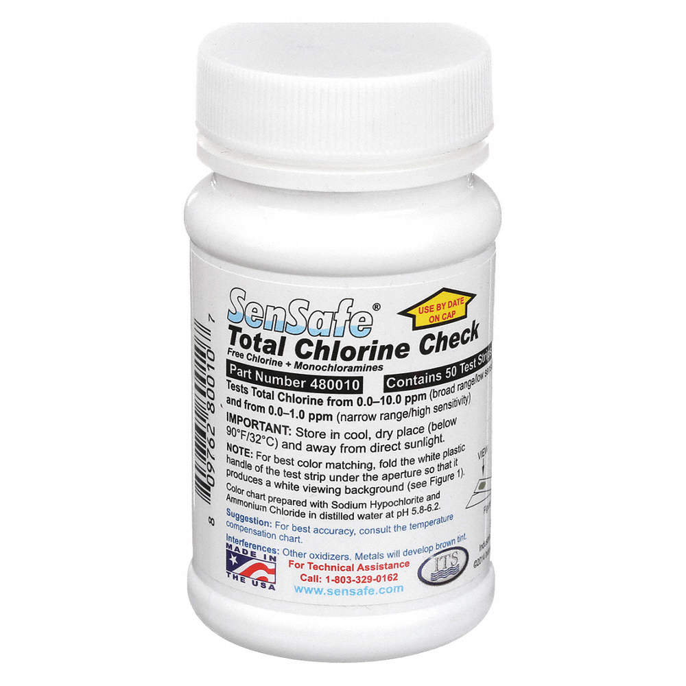 Test Strips 50 PK Testing Parameter: Total Chlorine