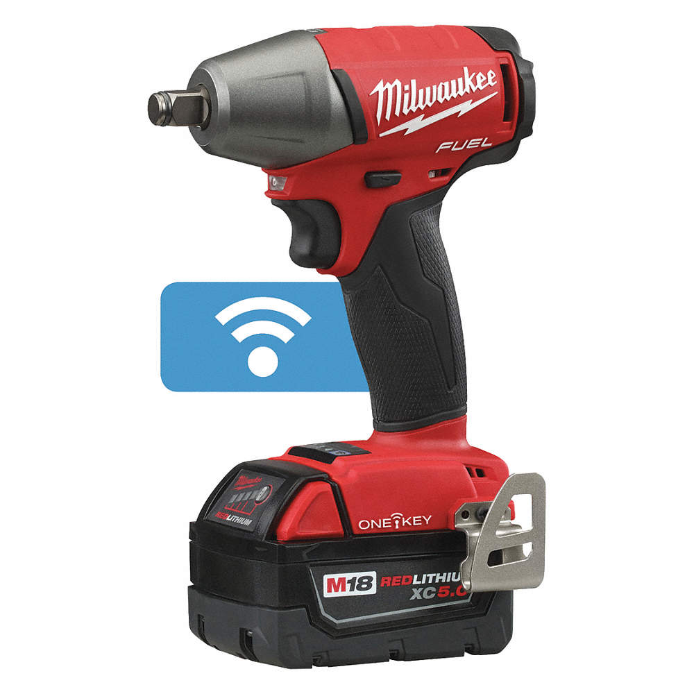 1/2" Cordless Impact Wrench Kit, 18.0 Voltage, 220 ft.-