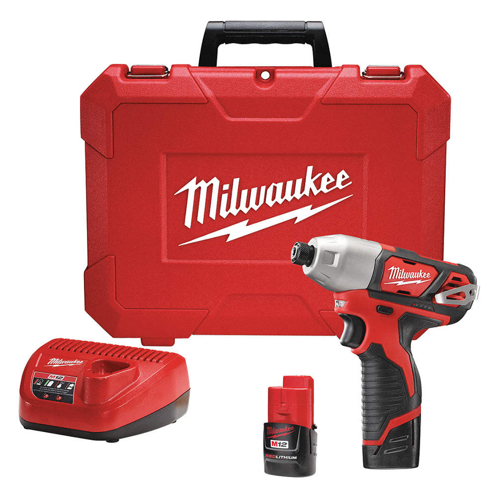 1/4" Cordless Impact Driver Kit, 12.0 Voltage, 1000 in.