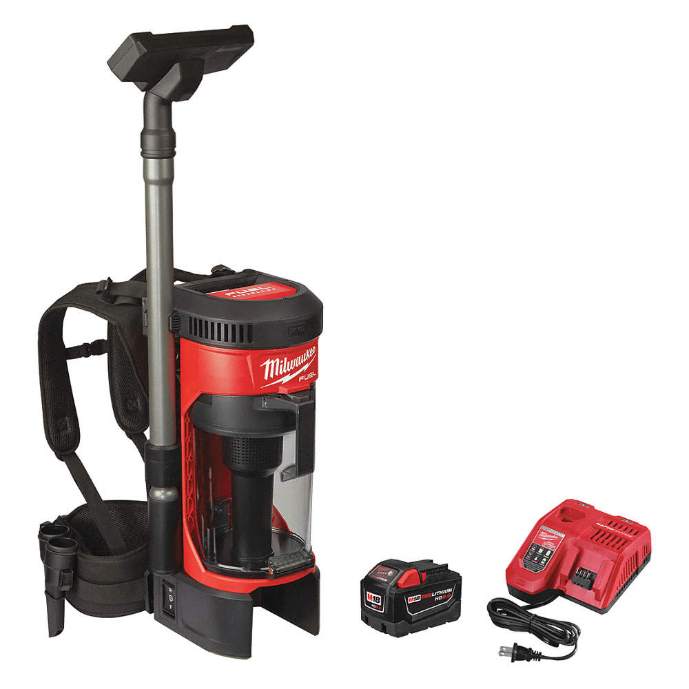 Cordless Backpack Vacuum, 55 cfm, HEPA Vacuum Filtratio