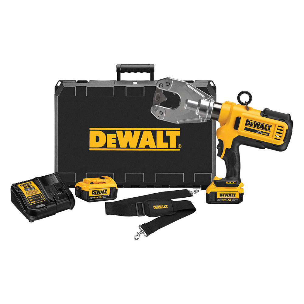 Latching Head Cordless Crimping Tool Kit, Pistol Grip, 