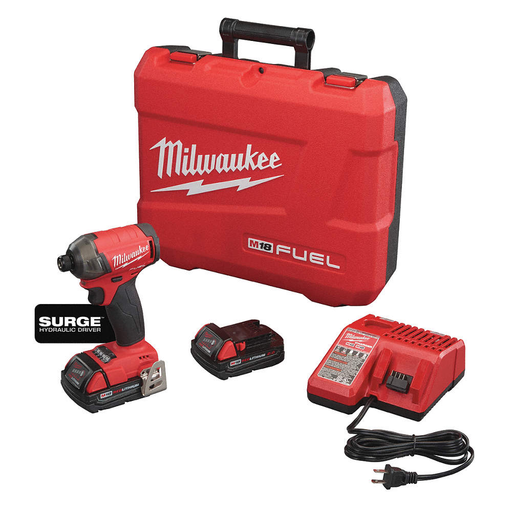 1/4" Cordless Impact Driver Kit, 18.0 Voltage, 450 in.-