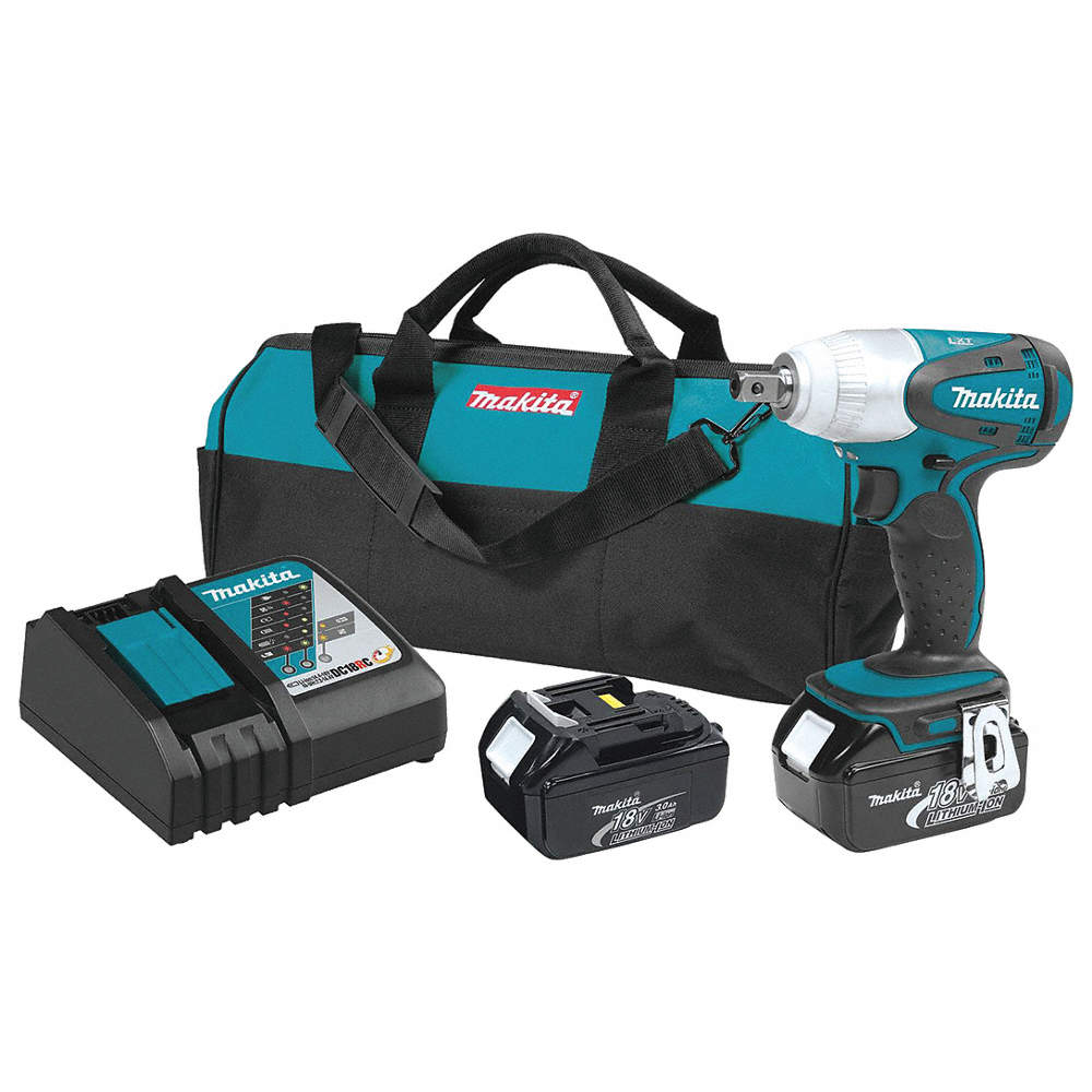  1/2" Cordless Impact Wrench Kit, 18.0 Voltage, 170 ft.