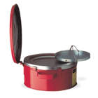 Galvanized Steel Bench Can, 1/2 gal. Capacity, 7-1/2" D