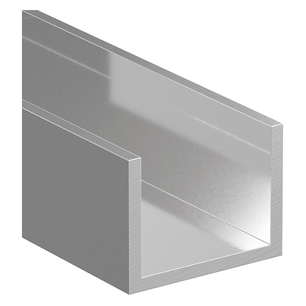 U-Channel, 6063AL, 1 1/2 Leg, 1 1/2 Inx8 ft