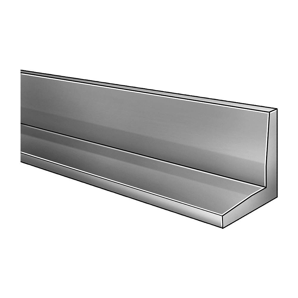 4 ft. 6063 Aluminum 90 Degree Angle Stock 1/8" Thick, 1