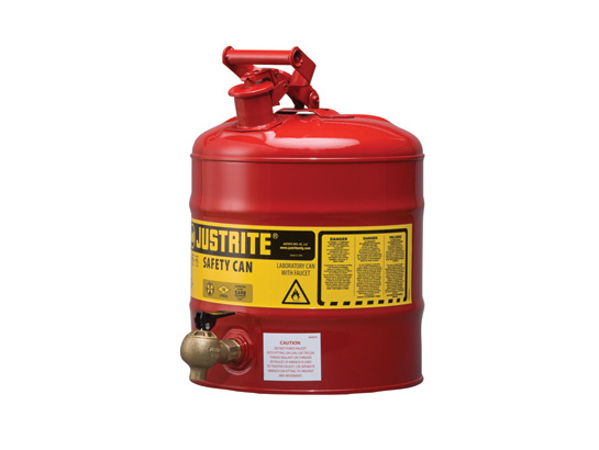 Type I Shelf Safety Can, 5 gallon, bottom 08540 faucet,