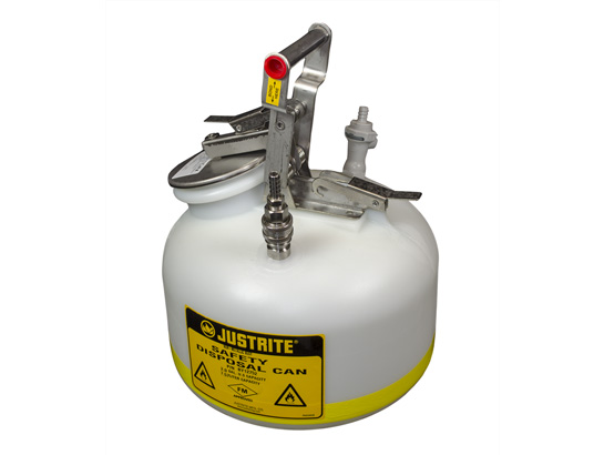 Quick-Disconnect Disposal Safety Can with fittings for 
